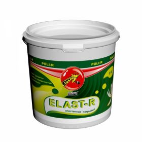 Резиновая Краска Эластичная Polir-R Elast-R 1кг Белый, для Ванных Комнат, Влажных Помещений, Потолков, Стен, Заборов, Фасадов, Крыш.
