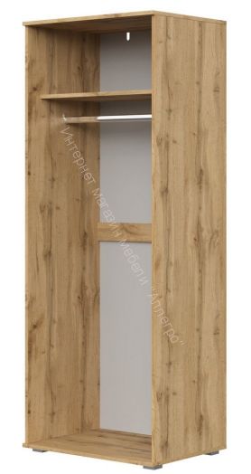 Шкаф 2-х створчатый FUN ШК-1 Белый/Дуб Вотан