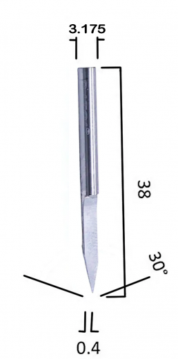 Гравер конический 3,175 х 30°