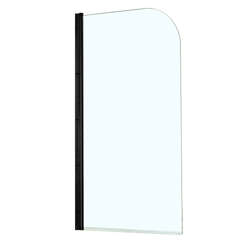 Шторка для ванны Azario MERRIT 700х1500, прозрачное стекло, черный AZ-NF6211 700 BLACK