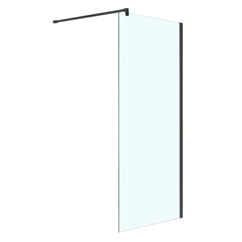Душевая перегородка Azario CHICAGO Walk-in 1100x1950 прозрачное стекло, черный AZ-NAR6310 1100 Black