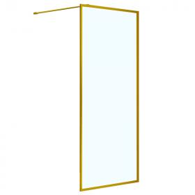 Душевая перегородка Azario RICHMOND Walk-in 900х2000 прозрачное стекло, золото AZ-NAG6310 900 Gold
