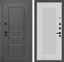 Дверь Входная Лабиринт ОРЛЕАН 30 Белый софт рельеф