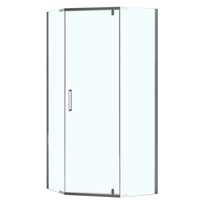 Душевое ограждение Loranto NEO 90x90x195 прозрачное стекло, Easy clean, профиль серебро, CS-22108