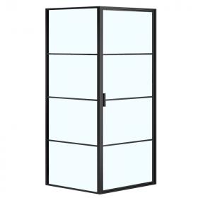 Душевое ограждение Azario RICHMOND 90х900, прозрачное стекло, черный AZ-NAG1221 900 BLACK