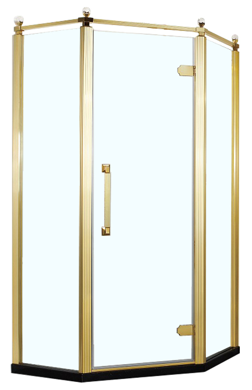 Душевое ограждение Azario ONTARIO 100х100 прозрачное стекло, золото AZ-NBB3231 1000 GOLD