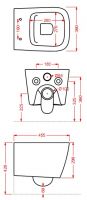 Унитаз подвесной безободковый Artceram A16 ASV005 схема 2