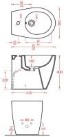 Биде напольное Artceram Step STB002 схема 2