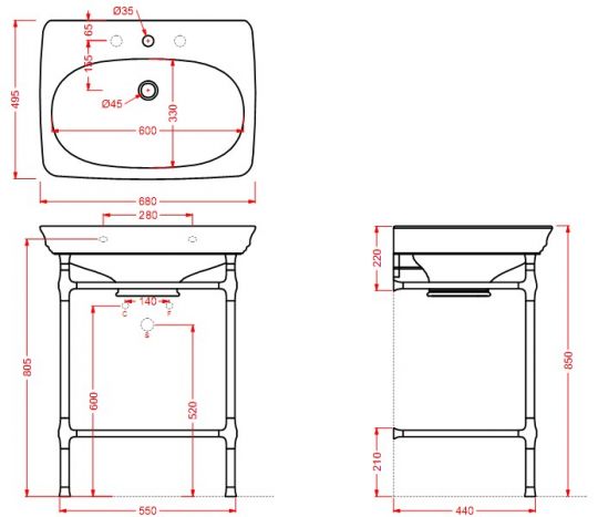 Раковина Artceram Civitas CIL001 68х50 ФОТО