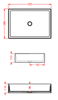 Раковина Artceram Scalino SCL002 55х38 схема 4