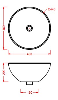 Накладная раковина Artceram La Ciotola LCL001 46х46 схема 2