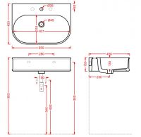 Раковина Artceram Atelier ATL003 65х45 схема 4