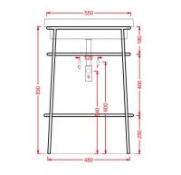 Консоль металлическая под раковину Artceram Fuori Scala ACA055 36.5x58.6 схема 4