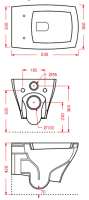 Подвесной унитаз Artceram Jazz JZV001 схема 2
