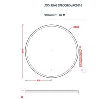 Зеркало Artceram Look Ring 850 мм с подсветкой ACS016 схема 4