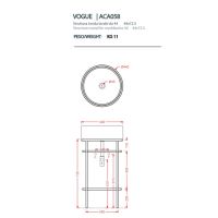 Консоль для раковины Artceram Vogue 2.0 440х725 мм ACA058 56 схема 2