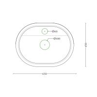 Раковина накладная Artceram Brera 65х45 см BRL002 схема 2