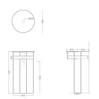 Раковина накладная Artceram Breraх43х15 см BRL003 схема 5