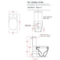 Бачок Artceram File 320х500 мм для напольного Унитаза без механизма смыва FLC001 схема 2