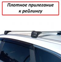 Багажник на крышу Kia Ceed sw (2018-...), Lux Bridge, крыловидные дуги (серебристый цвет)