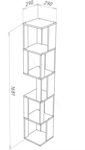 Стеллаж Т-10 Stern Дуб Сонома