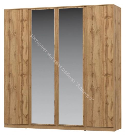 Шкаф 4-х дверный с зеркалом Stern Дуб Вотан