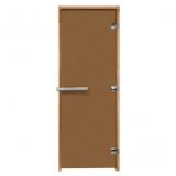 Дверь для сауны и бани DoorWood 700х1900, стекло бронза, коробка ОЛЬХА