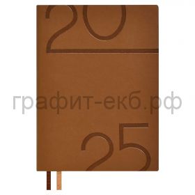 Ежедневник датир.А6+ Феникс+ ГОУТСКИН мягкий переплет коричневый 67049