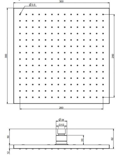 Тропический душ Fima - carlo frattini Wellness F2216/2 30х30 ФОТО