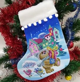 Virena ЧН_002 Сапожок новогодний набор для вышивки бисером купить в магазине Золотая Игла