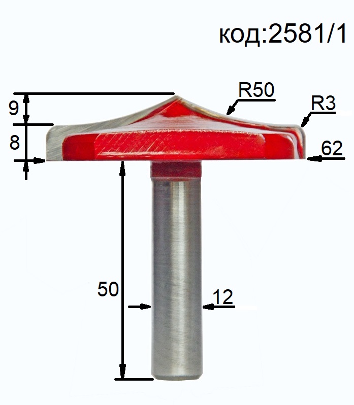 Фреза для декоративных панелей. Код: 2581/1