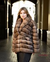 Короткая шуба из соболя