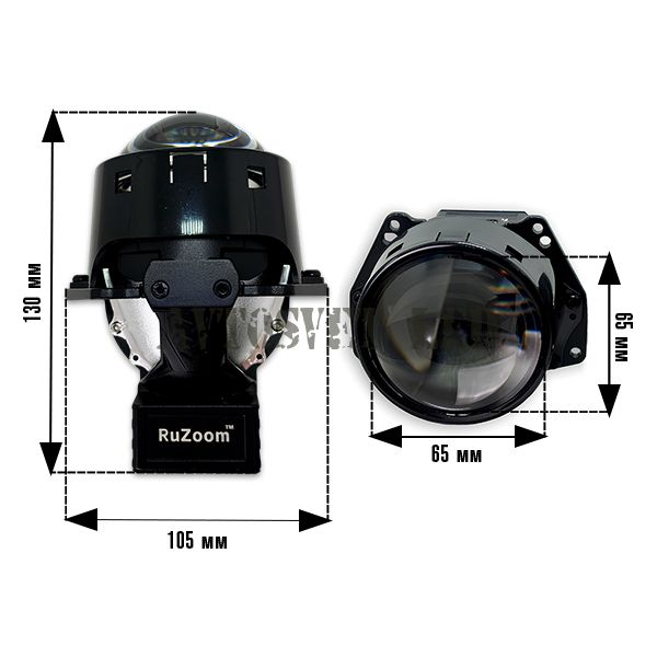 Светодиодные би-линзы BI-LED-AS5 (BI-LED дальний, ближний свет)