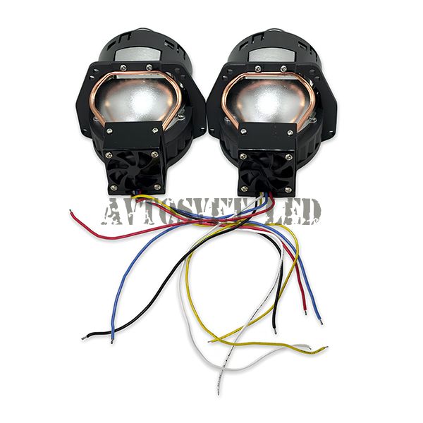 Светодиодные би-линзы BI-LED-AS8 (BI-LED дальний, ближний свет)