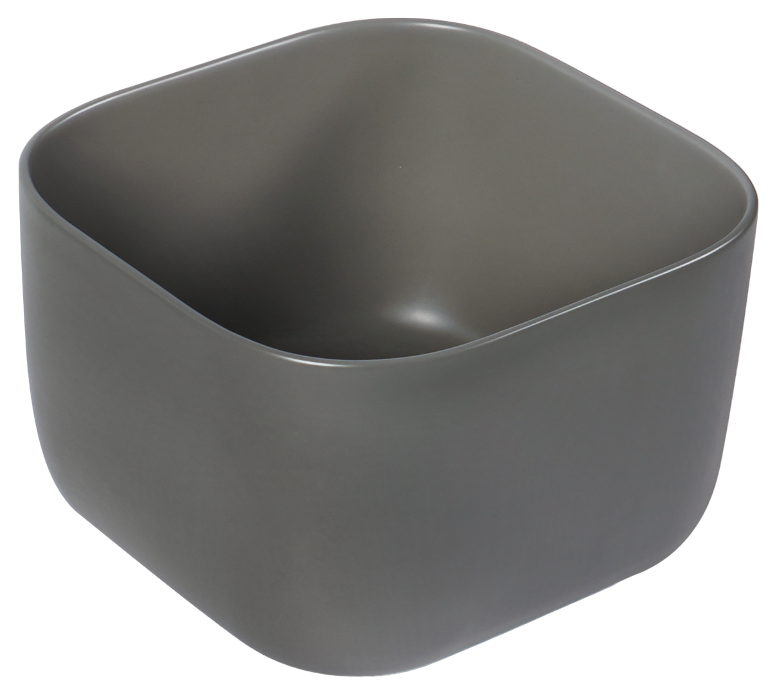 Изображение Раковина керамическая накладная серая матовая SantiLine SL-1111MG