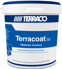 Декоративная Штукатурка Шагрень Terraco Terracoat Decor Sil 25кг Силиконовая с Крупной Текстурой / Террако Терракоат Декор Сил.