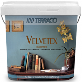 Декоративное Бархатное Покрытие Terraco Velvetex 1кг VС 320 c Перламутровым Блеском / Террако Вельветекс.