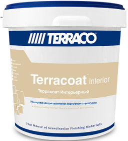 Декоративная Штукатурка Шагрень Terraco Terracoat Interior Decor 25кг с Крупной Текстурой для Внутренних Работ / Террако Терракоат Интериор Декор.