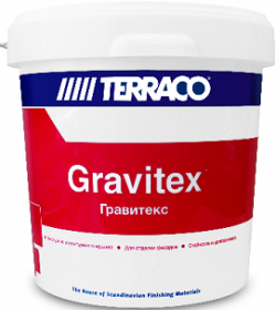 Краска Структурная Шагрень Terraco Gravitex Roller 25кг для Фасадного Рельефного Покрытия / Террако Гравитекс Роллер.