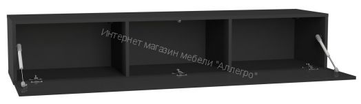 Шкаф навесной Point тип-30 Чёрный глянец/Чёрный матовый