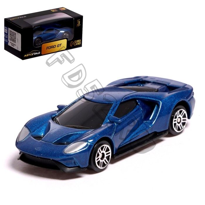 Машина металлическая FORD GT, 1:64, цвет синий