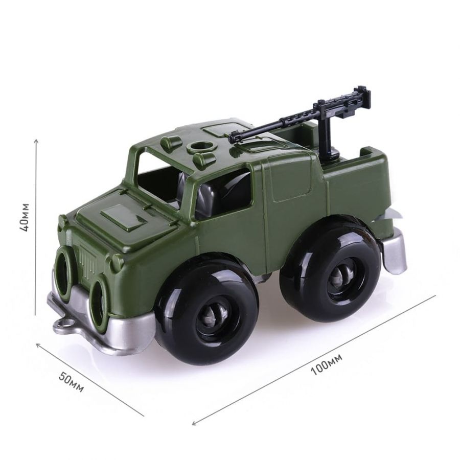 Машинка джип "Вжух на войнушке" 10 см КНОПА