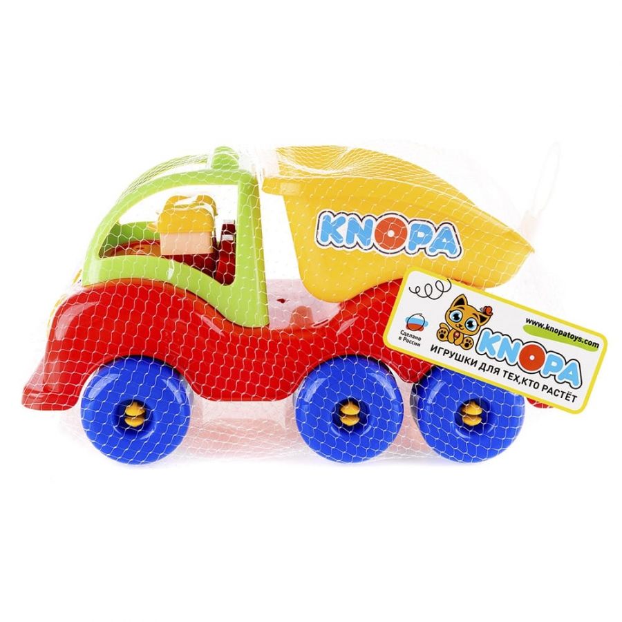 Машинка самосвал "Силач" 3 оси 33 см КНОПА