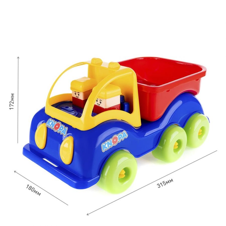 Машинка грузовик "Силач" 3 оси 33см КНОПА