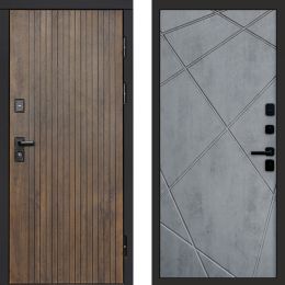 Входная дверь Termo-door Твист Ультра Лучи бетон темный