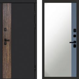 Входная дверь Termo-door Тор Широкое Зеркало Фацет Грей Софт