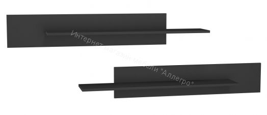 Гостиная Point К-11 Чёрный глянец/Чёрный матовый