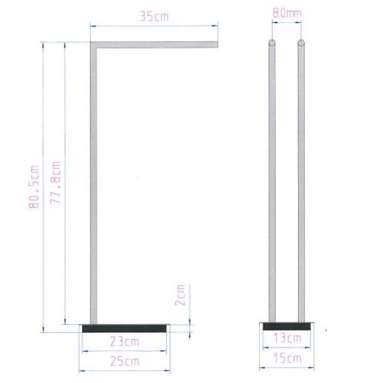 Держатель для полотенца двойной Decor Walther Straight 05048 схема 3