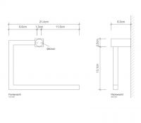 Держатель для туалетной бумаги Decor Walther CO HTR 05606 схема 2