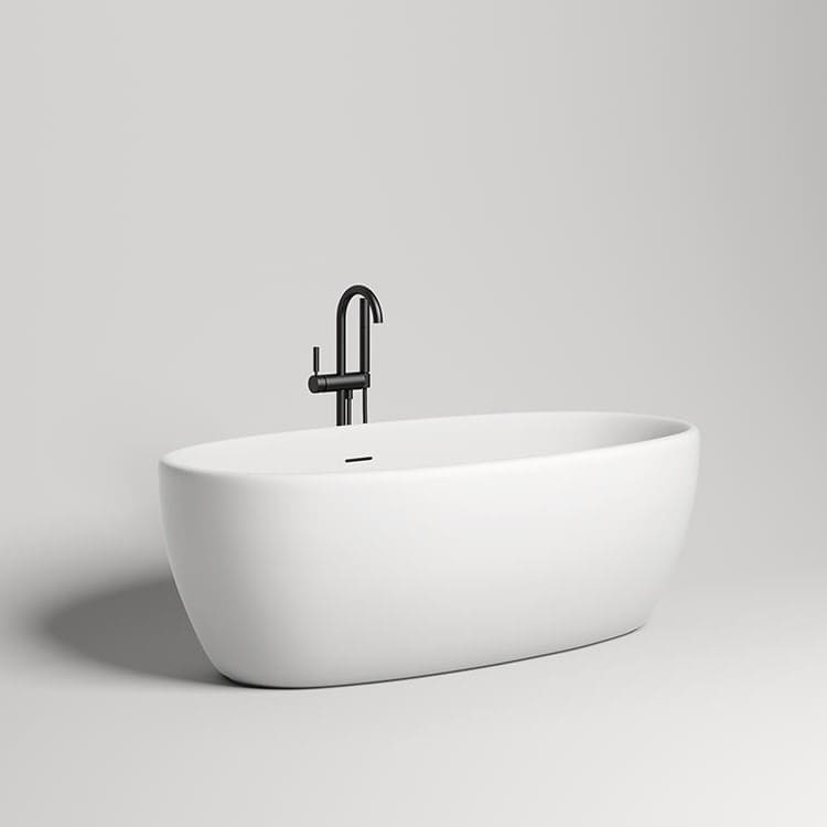 Изображение Белая отдельностоящая ванна из искусственного камня Salini Luce New 170х85 S-Stone